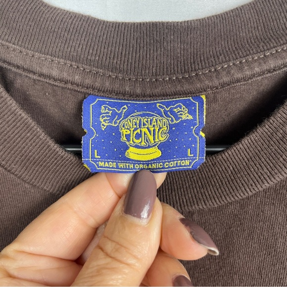 CONEY ISLAND PICNIC 'The Future' Snake Graphic Brown T-Shirt Skater Large NYC - Picture 3 of 7